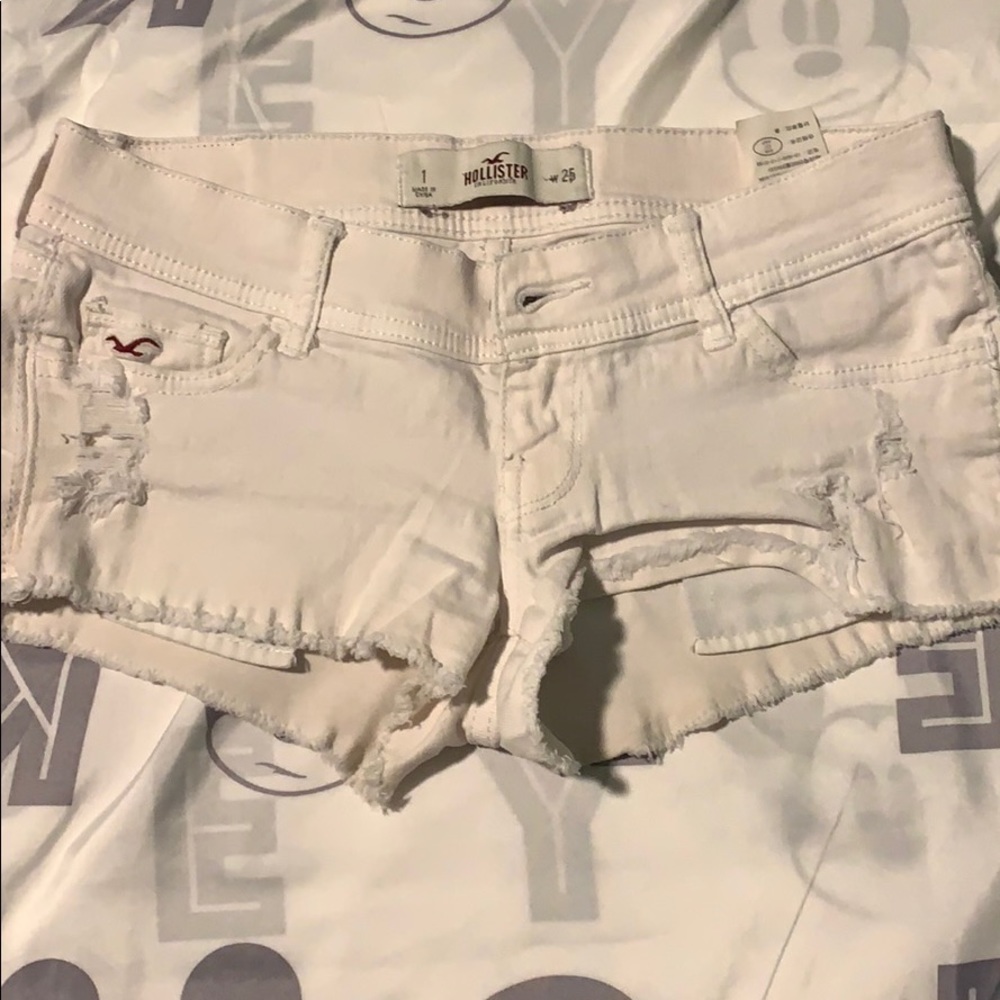 Hollister white shorts